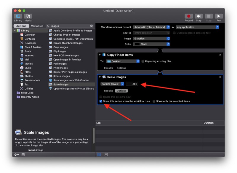 tetapan untuk image resizer